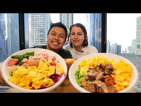 First Time Trying Hawaiian Food! Delicious Poke Bowls Mukbang