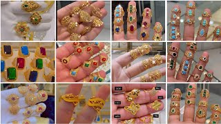 Gem stone Latest Gold ring designs for Women ||Daily wear gold ring designs ||Ring Designs #gold