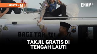 Polresta Cilacap Bagi-bagi Takjil di Tengah Laut | Liputan6