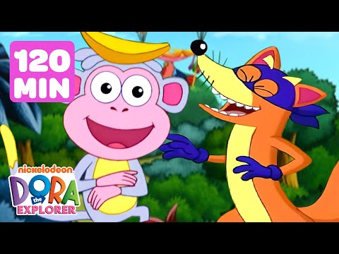 Boots & Swiper's Funniest Moments in Dora the Explorer for 2 Hours! #2 | Dora & Friends