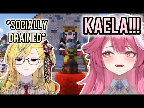 Raora meets ‘SOCIALLY DRAINED’ Kaela in Minecraft [Raora Panthera | Kaela Kovalskia] | Hololive