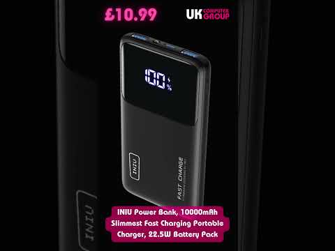 INIU Power Bank, 10000mAh Slimmest Fast Charging Portable Charger, 22.5W Battery Pack £10.99! 👇🔥🔥🔥