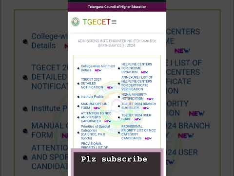 tsecet 2024 seat allotment realised #tsecet #tseamcetcounselling  #counselling2024 #seatallotment