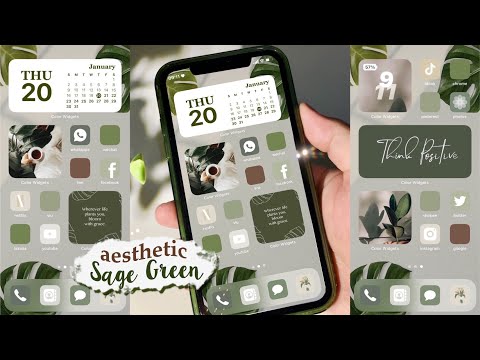 customize your iphone 🌿 (sage green theme) iOS15 🍵| how to have an aesthetic phone