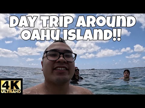 DAY TRIP AROUND OAHU ISLAND TOUR 🌈🌺🏝️!! [4K]