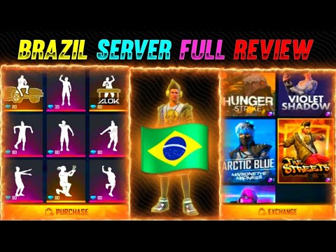 FREE FIRE BRAZIL SERVER EVENT REVIEW || WORLD BEST SERVER IN FREE FIRE || FF SERVER CHANGE. #octa_ff