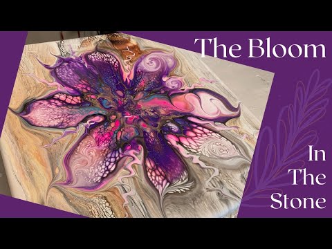 #212 Bloom In The Stone Collab with Niki D Art | Acrylic Pour Painting | Abstract | Fluid Painting