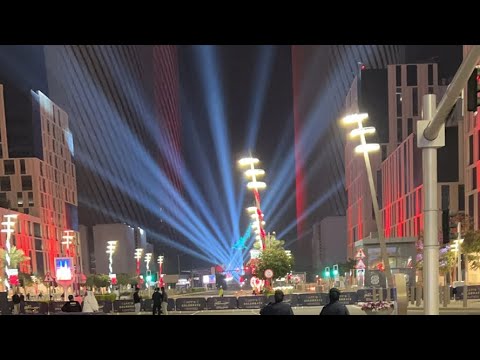 Laser show , New Year 2025 Celebs Lusail Boulevard