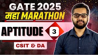 Maha Marathon - Ace Aptitude with Avinash Sir || GATE CSIT & DA 2025