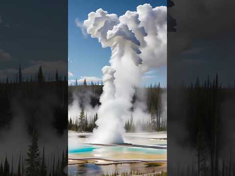 Exploring the Spectacular Steamboat Geyser in Yellowstone, USA!🌋💦💧✨🔥🔥🔥😨😨😨 #YellowstoneNationalPark