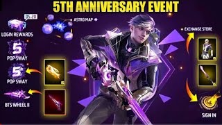 Free Fire new 5th Anniversary Event #5thanniversaryfreefire