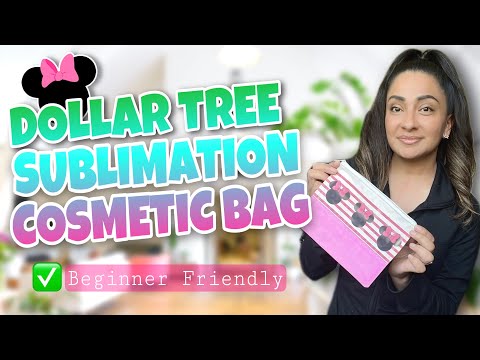 Dollar Tree Sublimation Cosmetic Bag | Beginner Sublimation Tutorial