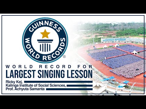 Guinness World Record - Kalinga Institute of Social Sciences | Ricky Kej | Prof. Achyuta Samanta