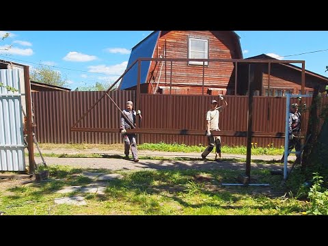 News from Our Russian Village : Install Gates !!! How It Is in Russia