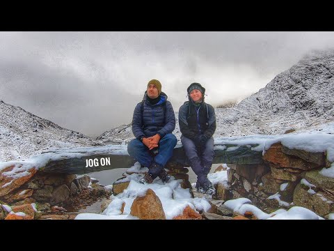 Hiking up Snowdon via the Miner's Track - winter