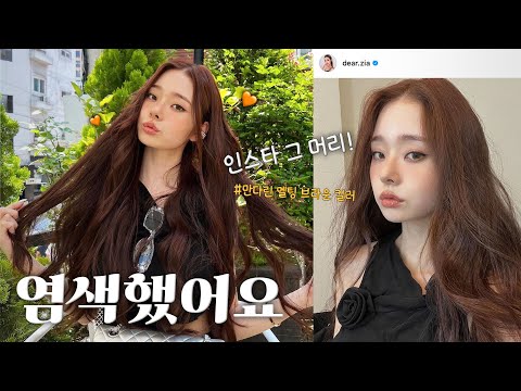 Vlog 🧡 Summer Hair Color👩🏻‍🦰 /Mandarin melting brown [The Freezia EP.08]