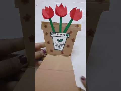 "Cardboard mini plant card! 🌱 #DIY #Shorts"