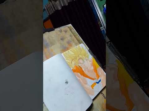 Drawing goku freehand #goku #anime #animedrawing #drawing