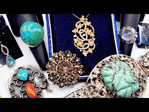 MY BEST FINDS @ DON SCOTT ANTIQUE SHOW: DIAMONDS, GOLD, STERLING JEWELRY #big #jewellery #wins