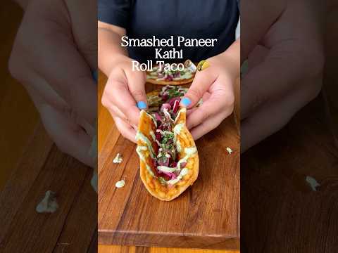 Smashed Kathi Roll Taco 🌮 🌯