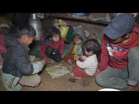 Nepali village  ||Cooking greens and meat vegetables in the village