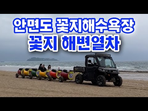 안면도 꽃지 해수욕장 해변열차 한번 타봐유~, Let's take the Anmyeondo Beach Train