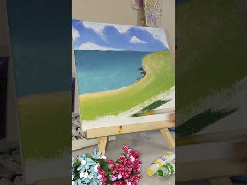 💐☁️Acrylic painting🖌️🎨|beautiful painting ❤✨ #short #art #drawpretty #shortsvideo #drawing #painting