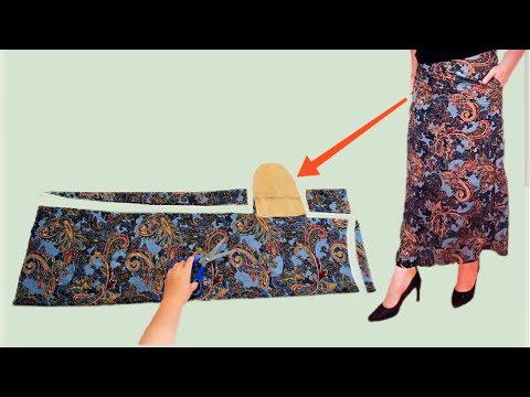 Very Easy skirt cutting and stitching with Side Pocket( for beginners)