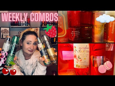 WEEKLY BODY CARE COMBOS THAT YOU RECOMMEND! Shower 🚿 Routines Bath & Body Works, Pink & VS 🍓🍒☁️🎀