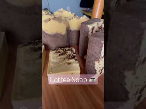 Coffee Goat Milk Soap #soapmaking #CoffeeSoap #HotProcessSoap #ColdProcessSoap