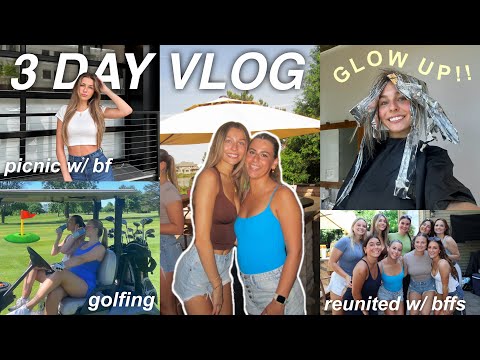 3 DAY VLOG *glow up, parties, golfing, picnic*