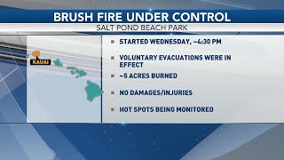 Community helps firefighters to gain upper hand on West Kauai brush fire