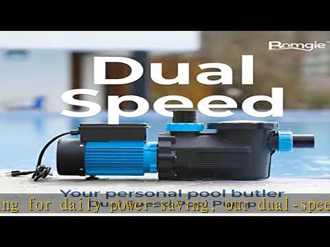 BOMGIE 5200GPH Dual Speed Pool Pump,4/5HP In/Above Ground Swimming Pool Pumps with Strainer Filter