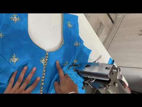 Creative Neck Design using Foam Buttons and Dori Piping || Sarabjit Kaur saini