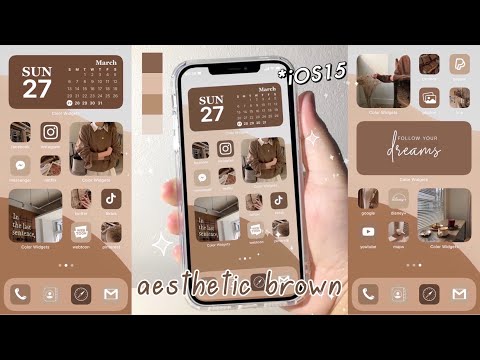 customize your iphone ☕️ *iOS15 (brown theme) 🤎 | how to have an aesthetic phone