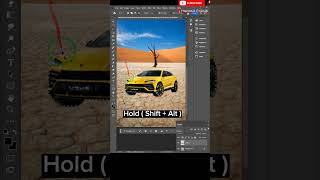 Creating Realistic Shadows with AI in Photoshop 🎨🚗#PhotoshopAI #ShortTutorial