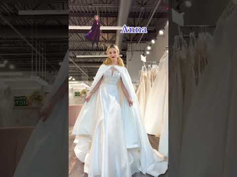 Wedding dresses inspired by Disney princesses part 3👑🥰 #weddingdress #disneyvillains