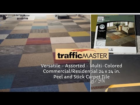 DIY Flooring with TrafficMaster Assorted pattern peel and stick carpet tile | DIY Carpet Flooring