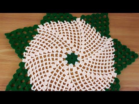 "WOW " is very easy 👏 👌  and beautiful 😍 crochet thalposh doily  ✨️woolen rumal  🫣 thalposh