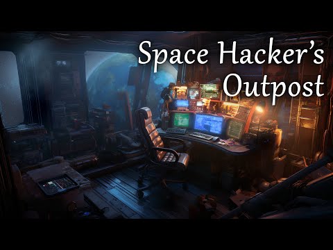 Space Hacker's Outpost | Space Noise Ambience for Sleep | Relaxing Sounds of Space Flight | 10 Hours