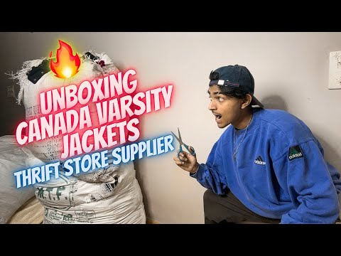 UNBOXING: canada leather varsity jackets | thrifted clothe supplier | how to start thrift store