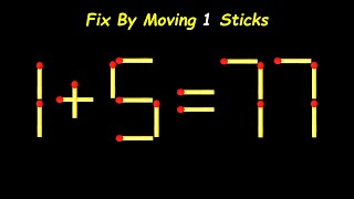 America | Fix The Equation by moving 1 stick | Improve IQ | Matchstick Puzzle