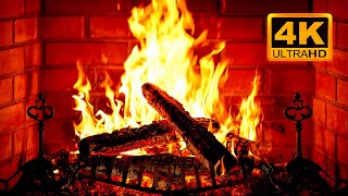 🔥 Cozy Fireplace 4K (12 HOURS). Fireplace with Crackling Fire Sounds. Fireplace Burning 4K