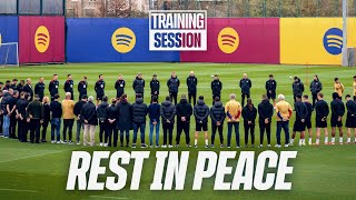 MINUTE’S SILENCE IN MEMORY OF DOCTOR MIÑARRO | FC Barcelona Training 🔵🔴