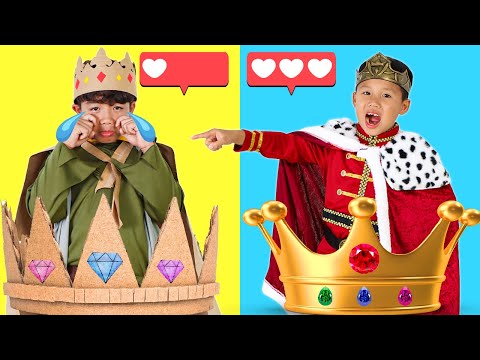 Rich King Kaden vs Kind King Eric Royal Challenge: Lesson about Sharing