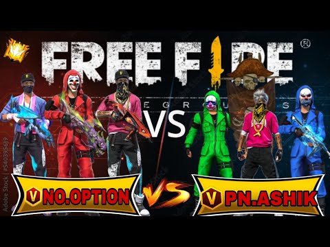 FREE FIRE NO.OPTION VS PN.ASHIK 4VS4 COSTOM ONLY HEADSHOT MATCH #freefire #4vs4challenge