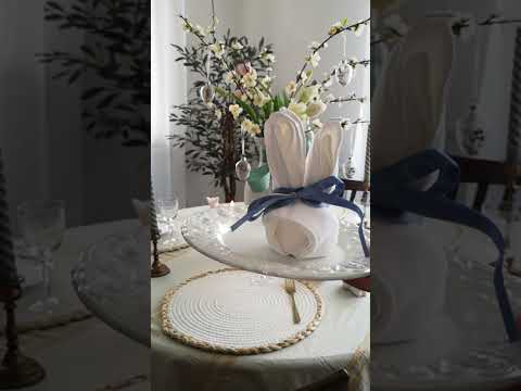 Easter Bunny Napkin Idea- Simple Neutral Tones