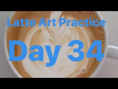 Latte Art Practice Day 34/ ラテアート練習記録 34日目/ 라떼 아트 연습 34 일차/ 第三十四天拿铁艺术练习