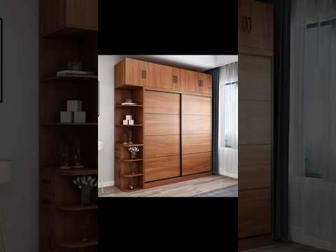 Simple and unique wooden closet design #wardrobe #slidingwardrobes #trending #shorts #home #ytshort