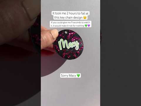 Thanks for your support 💜 cute gift idea fail make a keychain asmr #cricut #diycraft #smallbusiness